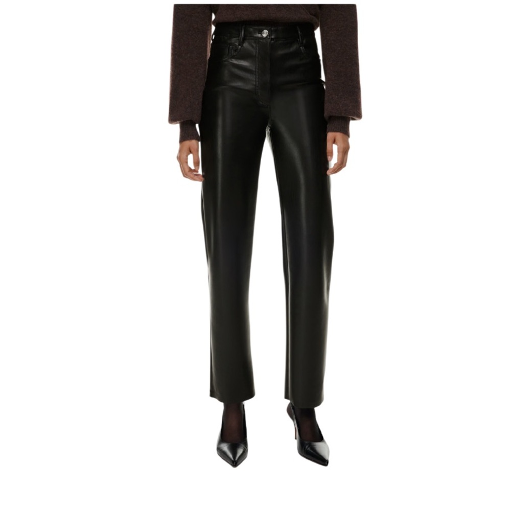 Aritzia Melina Vegan Leather Pant Black